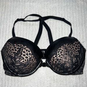 Victorias Secret - Very Sexy Push-up 32D - EUC - Black Lace Front Close